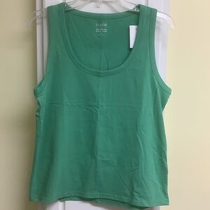 J. Crew Vibrant Green Scoopneck Tank Top